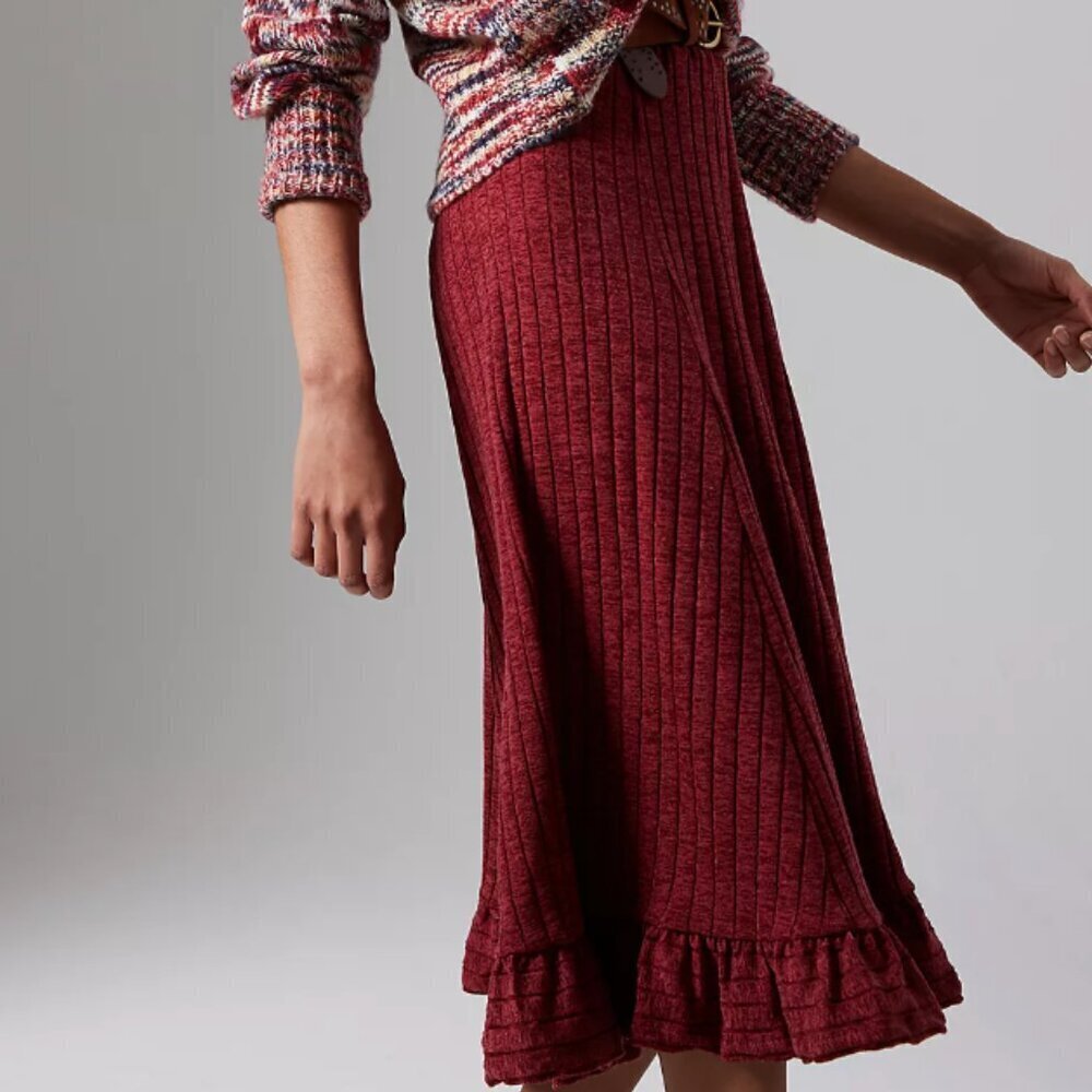 Anthropologie Pauline Midi Sweater Skirt